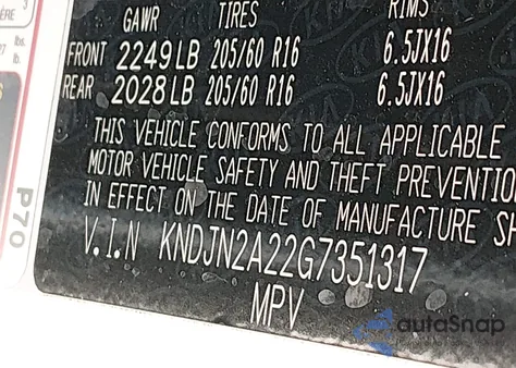2016 Kia Soul from USA, damaged, VIN KNDJN2A22G7351317